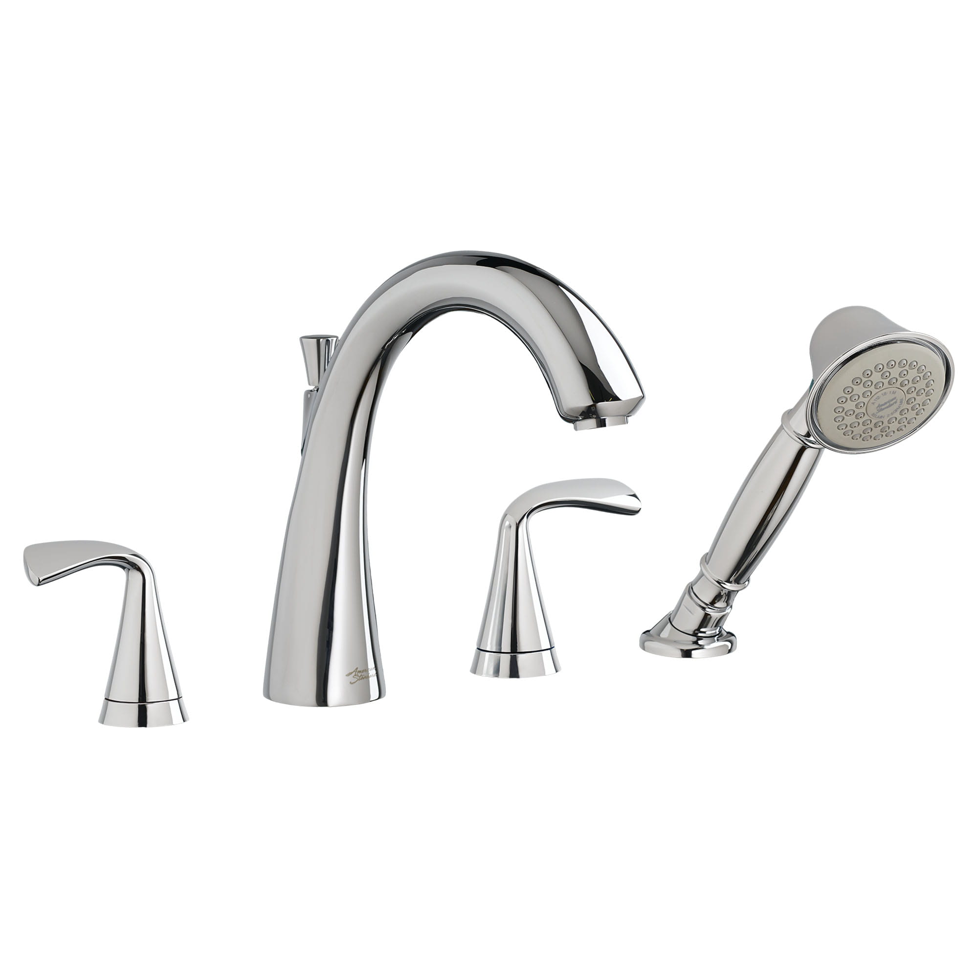 Fluent Bathtub Faucet With  Lever Handles and Personal Shower for Flash Rough In Valve CHROME